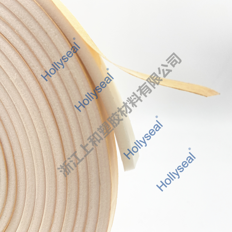 Hollyseal?白色PVC密封膠帶表層PET透明膜 厚度1mm~25mm，密度110kg/m3~500kg/ m3