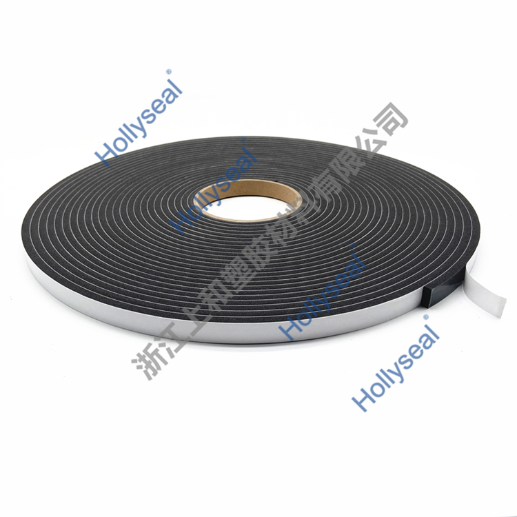 Hollyseal?PVC軟質黑色單面門窗密封條 厚度1mm~25mm，密度110kg/m3~500kg/ m3